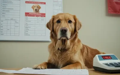Un perro furioso con una expresión preocupada