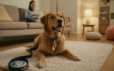 Un perro tranquilo y feliz