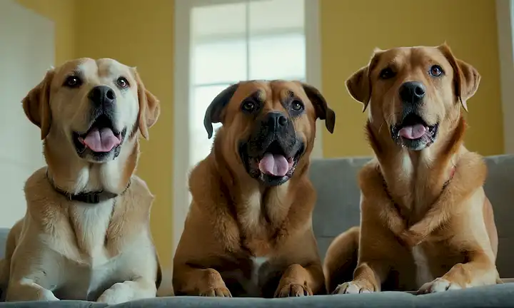 2 perros sentados